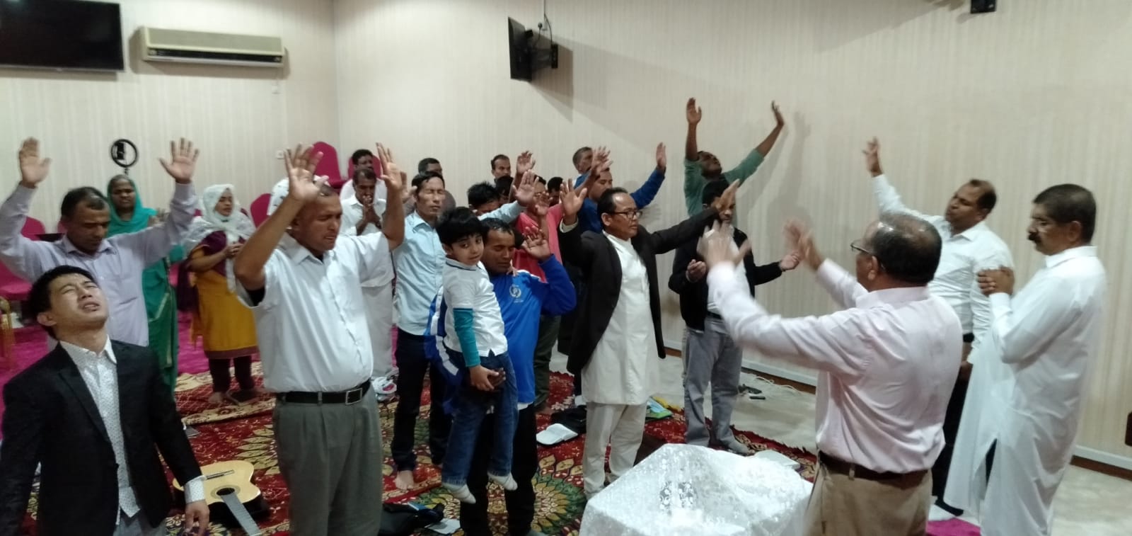 El-Shaddai Ministries congregation in passionate worship